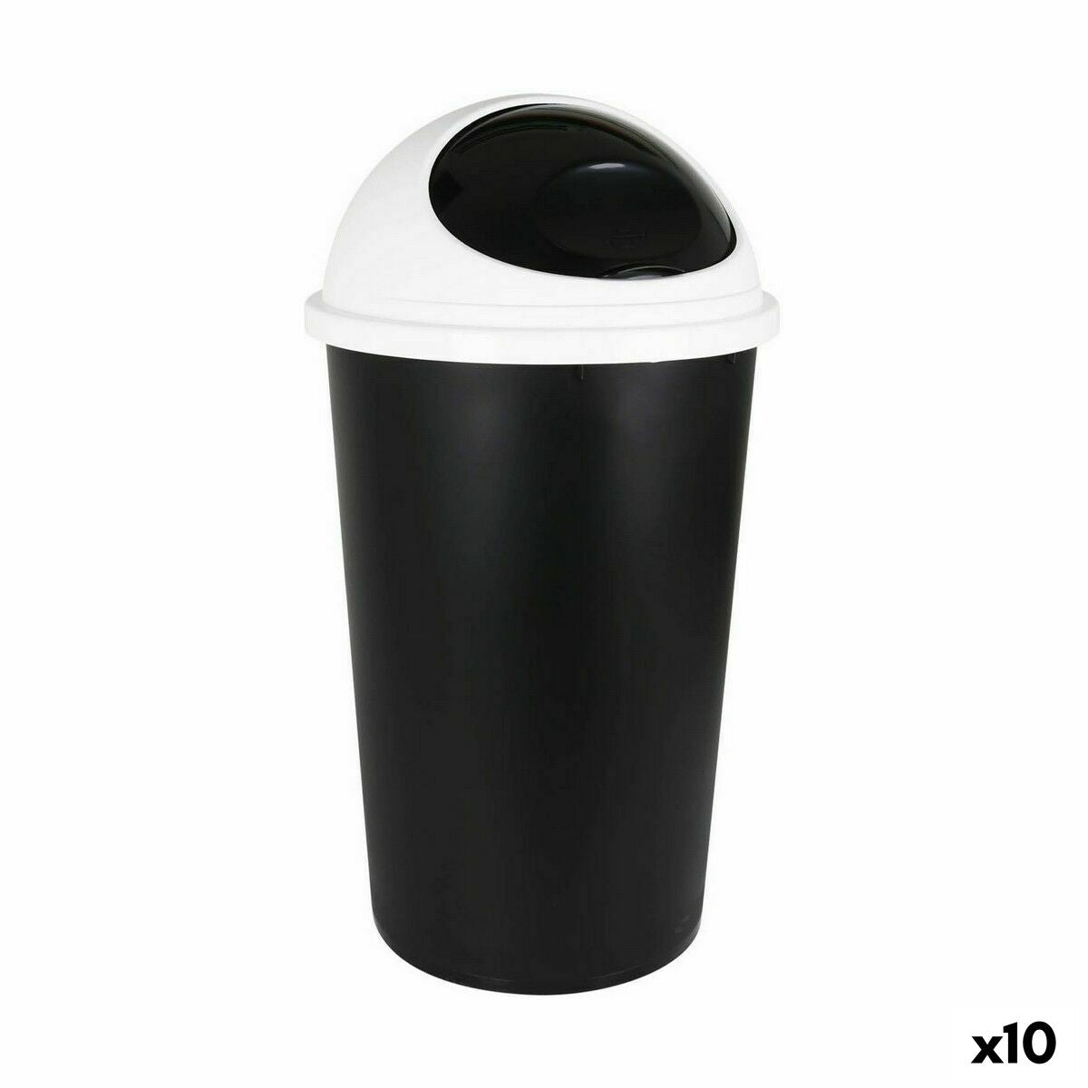 4899888686705 - Abfalleimer Big hoop Weiß Schwarz 45 L (10 Stück)
