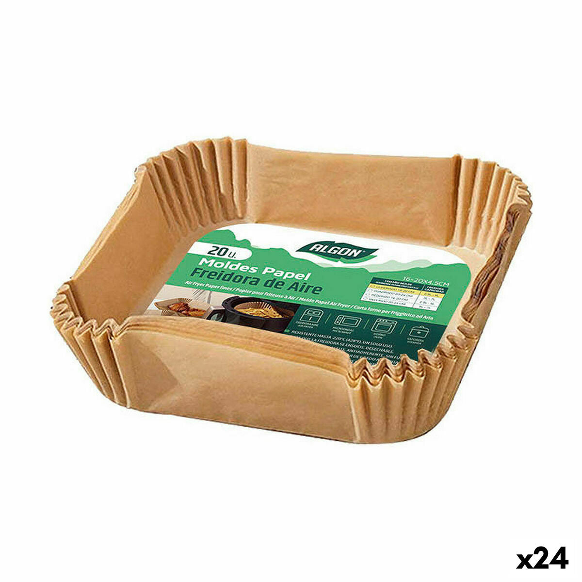 4899888696841 - Papier für Heißluftfritteuse 20 cm Fritteuse ohne Öl (24 Stück) 4899888696841 - Papier für Heißluftfritteuse 20 cm Fritteuse ohne Öl (24 Stück)