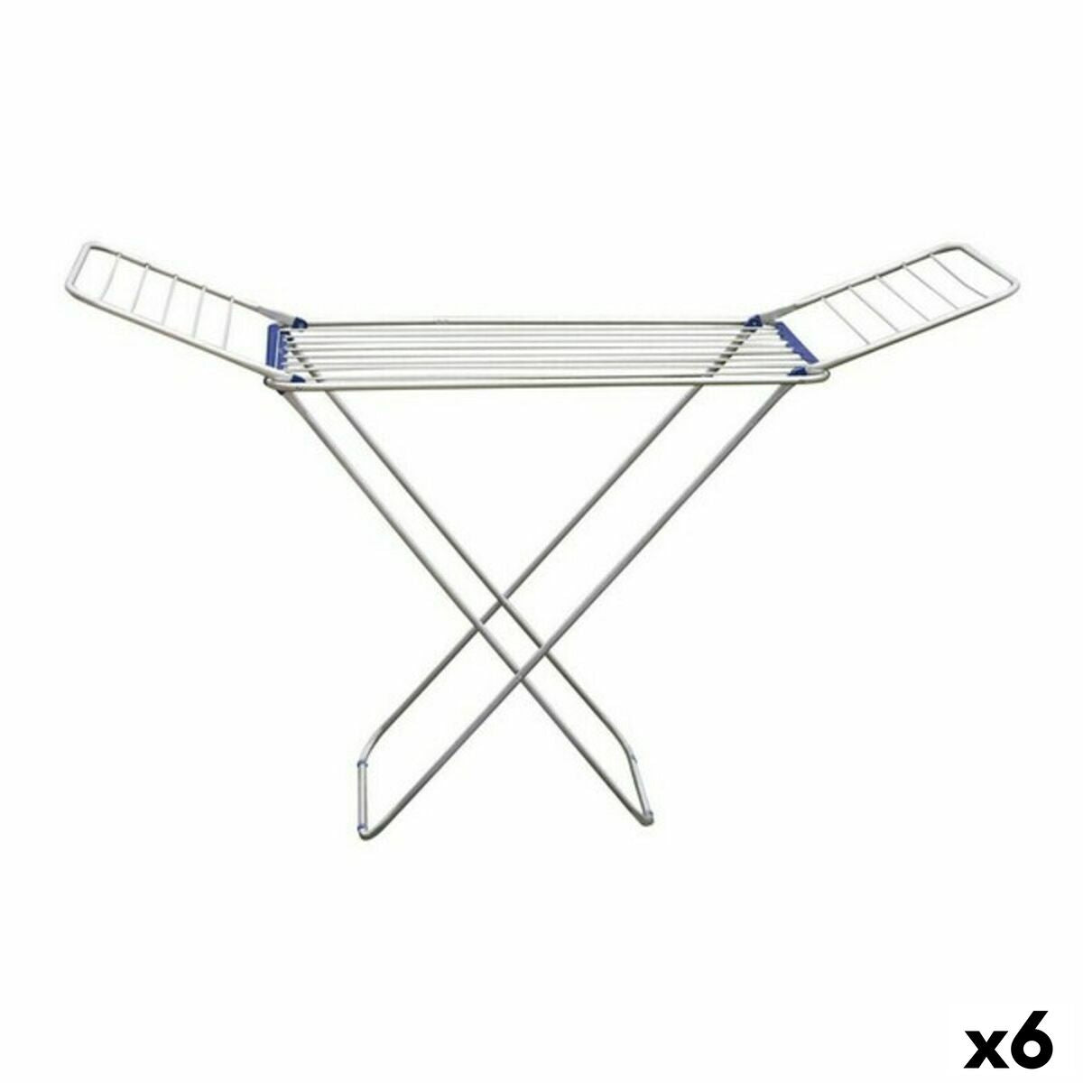4899888700982 - Faltbarer Wäscheständer Aluminium Silberfarben Blau 175 x 55 x 110 cm (6 Stück) 4899888700982 - Faltbarer Wäscheständer Aluminium Silberfarben Blau 175 x 55 x 110 cm (6 Stück)