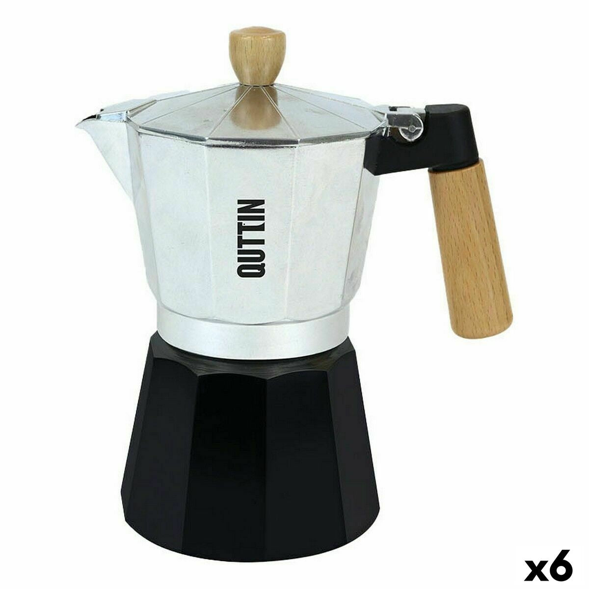 4899888708322 - Italienische Kaffeemaschine 12 Kopper Holz Aluminium (6 Stück) 4899888708322 - Italienische Kaffeemaschine 12 Kopper Holz Aluminium (6 Stück)