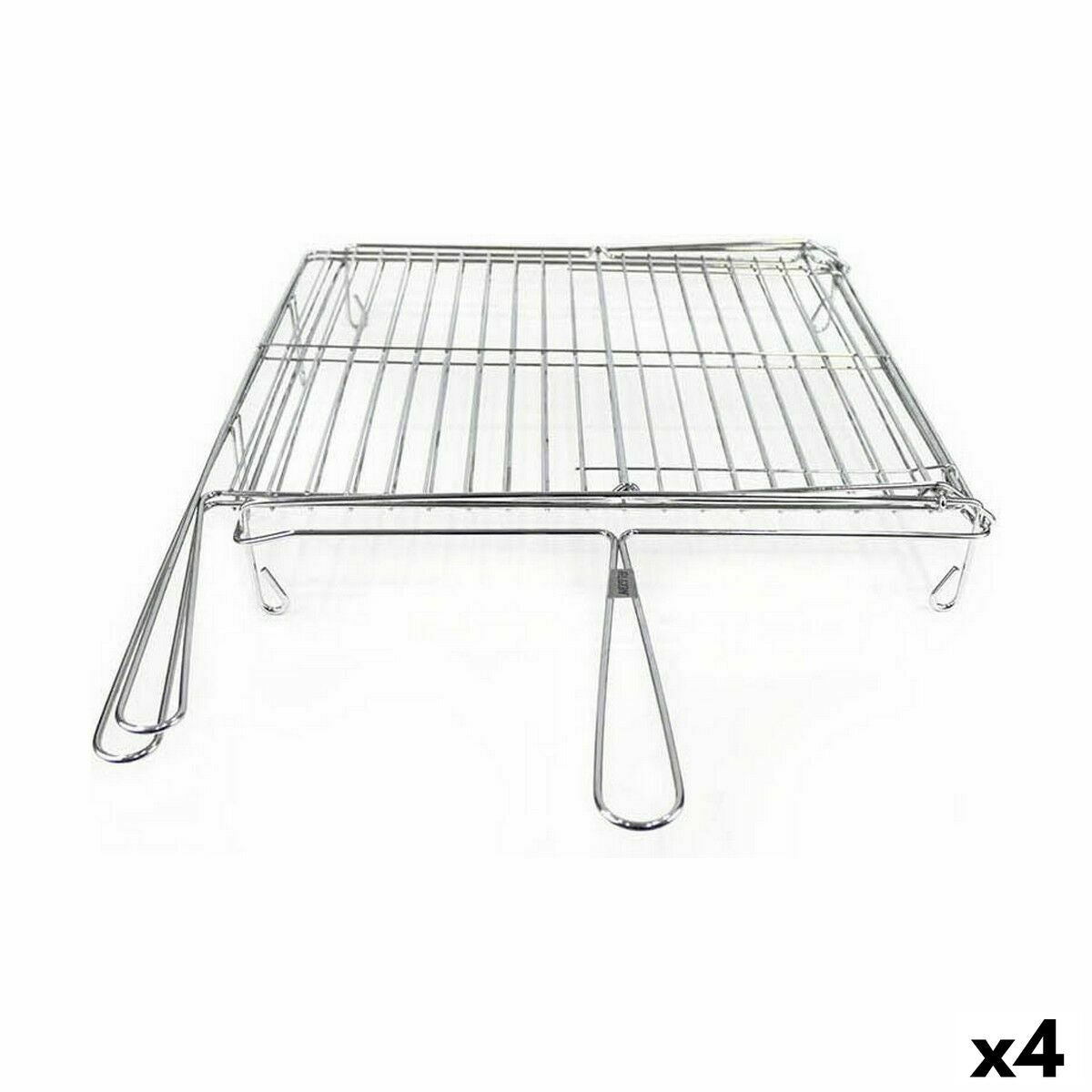 4899888712428 - Grillalgon verchromtes rotierendes Silber 45 x 50 x 9 cm (4 Einheiten)