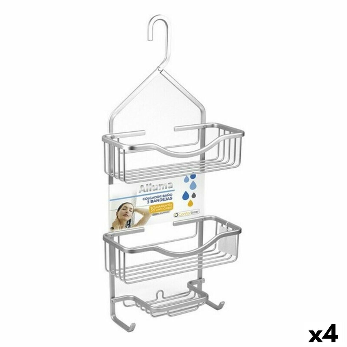 4899888716433 - Duschaufhänger Aluminium 275 x 12 x 635 cm (4 Stück)