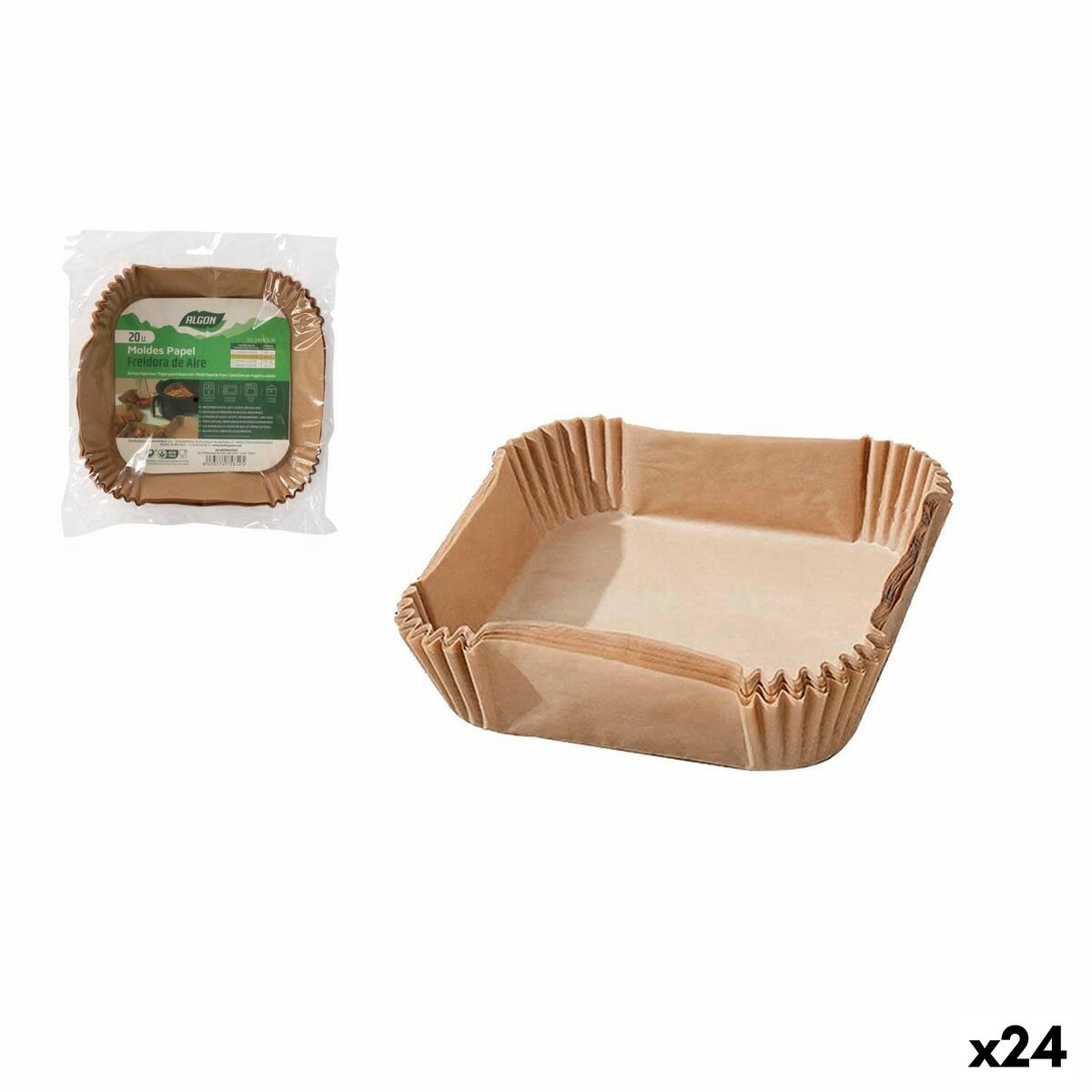 4899888720706 - Papier für Heißluftfritteuse 24 cm Fritteuse ohne Öl (24 Stück)