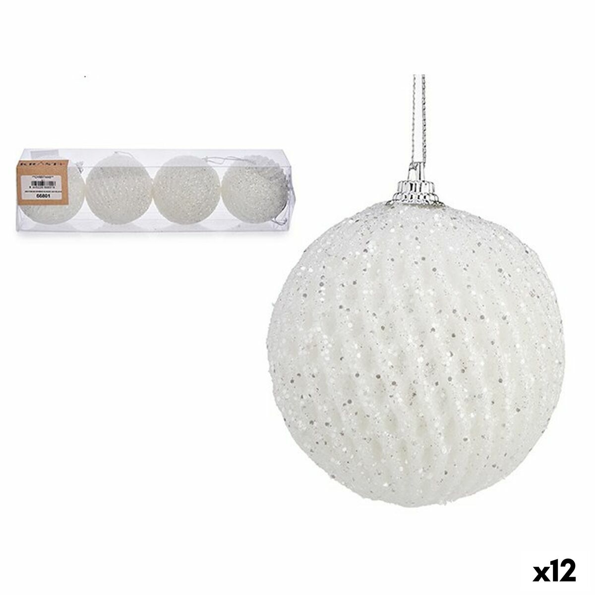 4899888721093 - Weihnachtskugeln-Set 00424 Weiß polystyrol (12 Stück) 4899888721093 - Weihnachtskugeln-Set 00424 Weiß polystyrol (12 Stück)