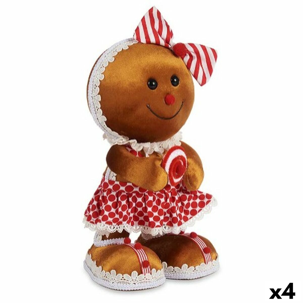 4899888721451 - Decorative Figure Cookie Lasso Brown Red polystyrene 19 x 33 x 15 cm (4 Units)