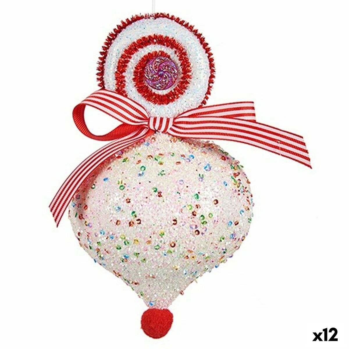 4899888721468 - Weihnachtsschmuck Träne Weiß 11 x 17 x 11 cm (12 Stück)