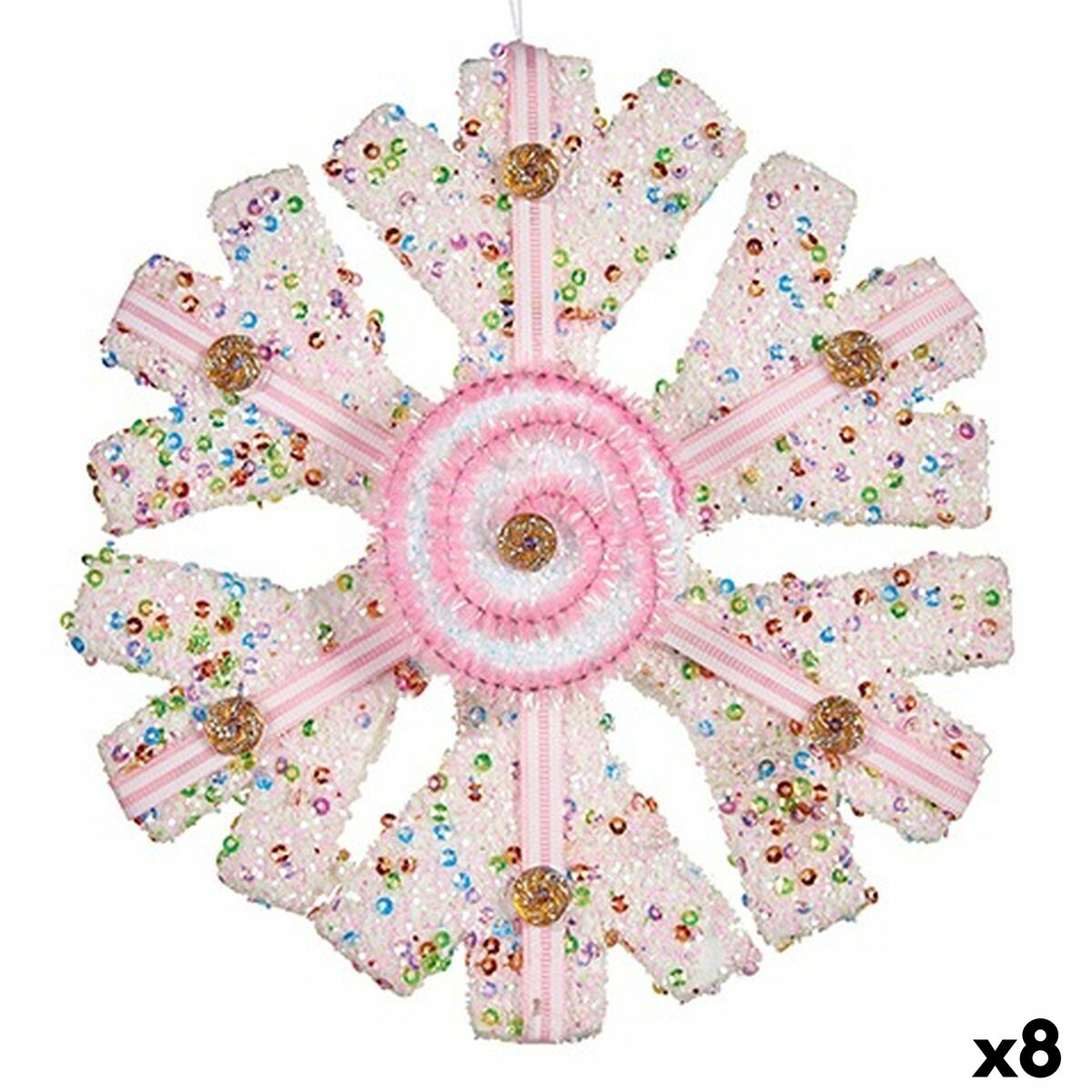 4899888721482 - Weihnachtsschmuck 64815311 Weiß Rosa Schneeflocken 17 x 6 x 17 cm (8 Stück) 4899888721482 - Weihnachtsschmuck 64815311 Weiß Rosa Schneeflocken 17 x 6 x 17 cm (8 Stück)