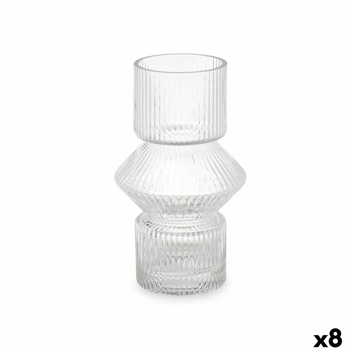 4899888722052 - Vase Stripes transparente Kristall 95 x 165 x 95 cm (8 Einheiten)