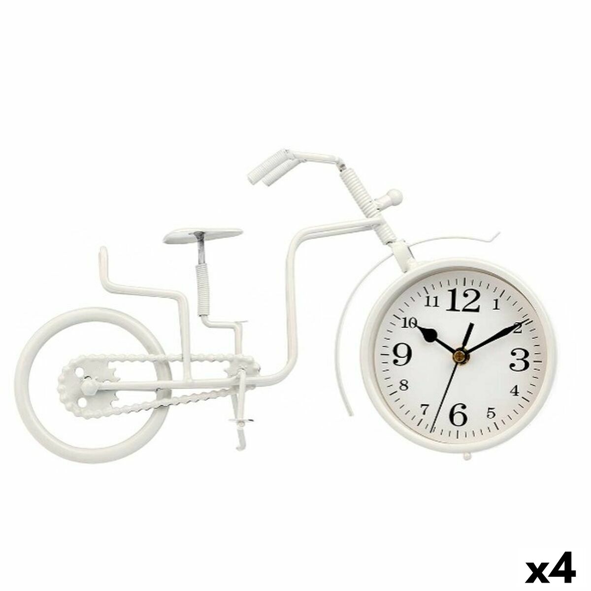 4899888723639 - Bordur Fahrrad Weiß Metall 33 x 21 x 4 cm (4 Stück)