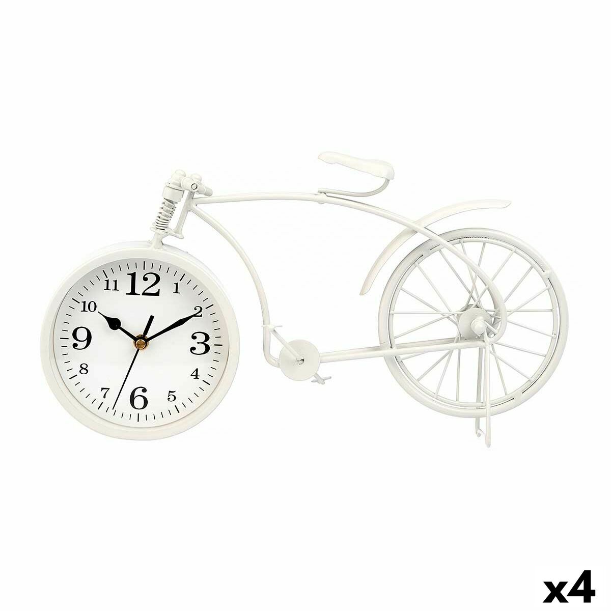 4899888723660 - TABLE -Uhr Fahrrad Weißmetall 38 x 20 x 4 cm (4 Einheiten)