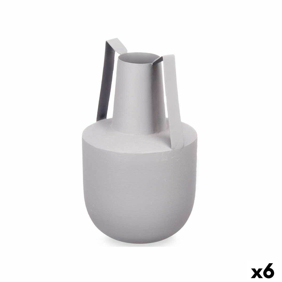 4899888723783 - Vase Mit Griffen Grau Stahl 14 x 24 x 14 cm (6 Stück) 4899888723783 - Vase Mit Griffen Grau Stahl 14 x 24 x 14 cm (6 Stück)