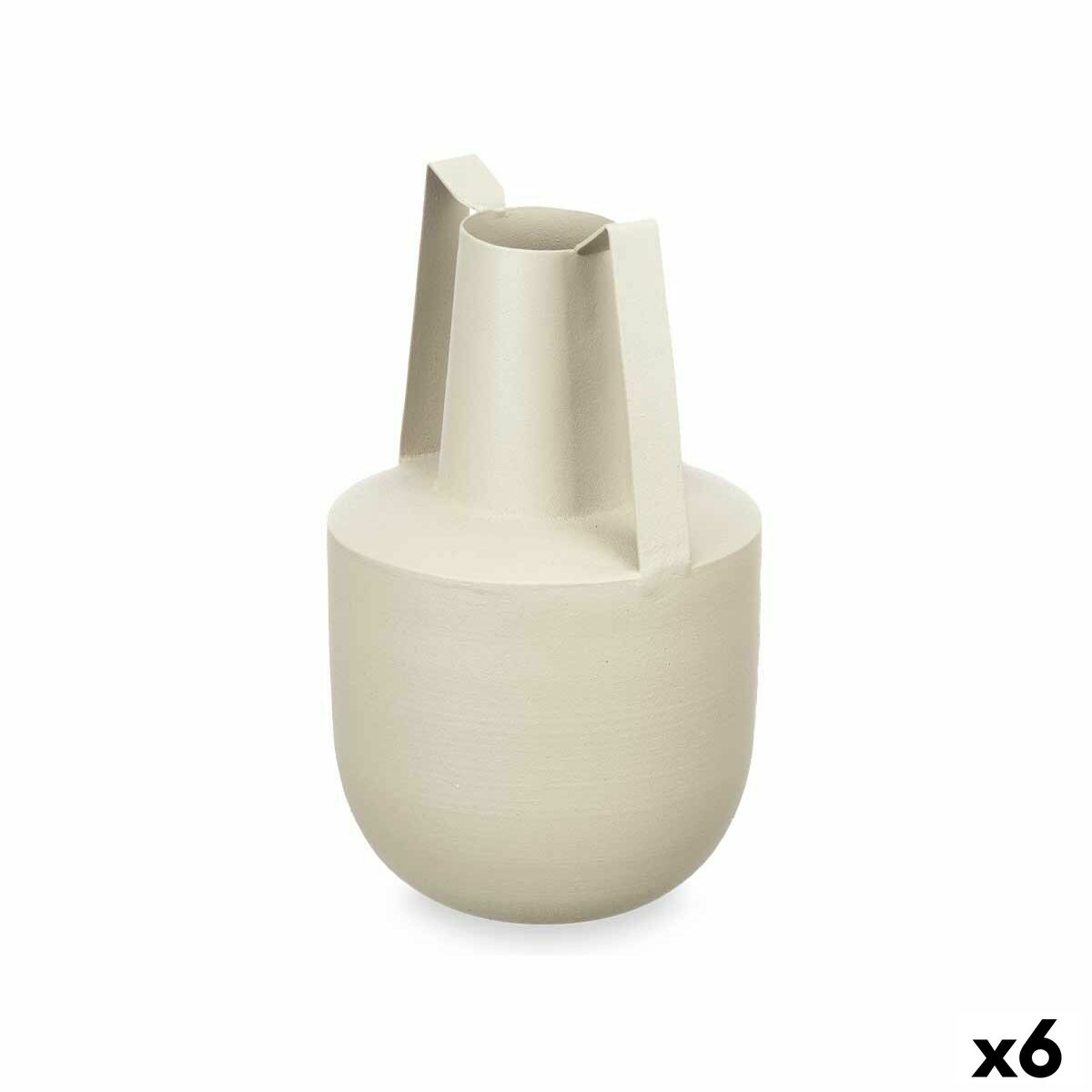 4899888723790 - Vase Mit Griffen Hellbraun Stahl 14 x 24 x 14 cm (6 Stück)
