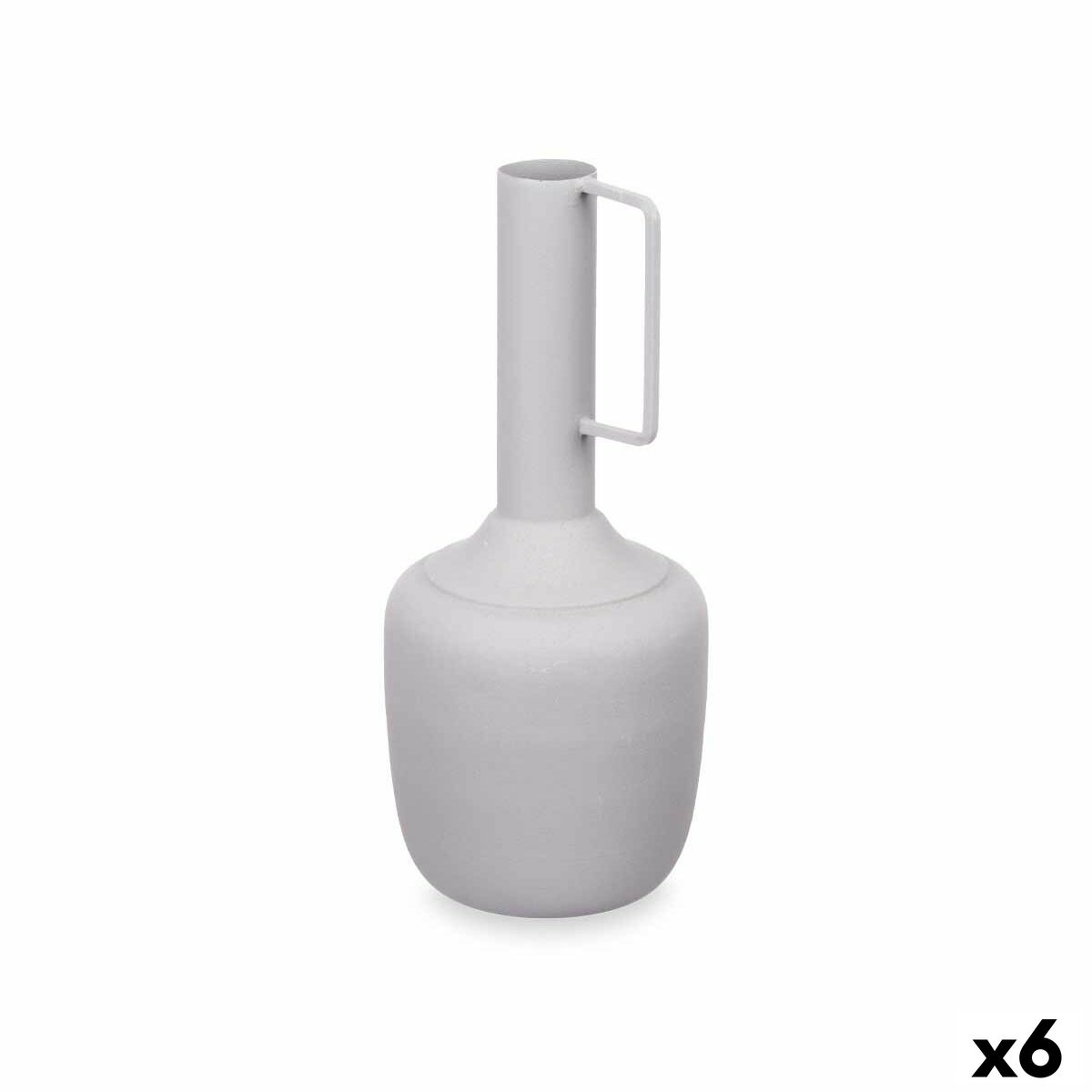 4899888723820 - Vase Mit Griff Grau Stahl 12 x 30 x 12 cm (6 Stück) 4899888723820 - Vase Mit Griff Grau Stahl 12 x 30 x 12 cm (6 Stück)