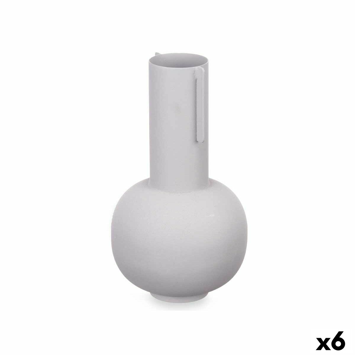 4899888723868 - Vase Grau Stahl 14 x 28 x 14 cm (6 Stück)