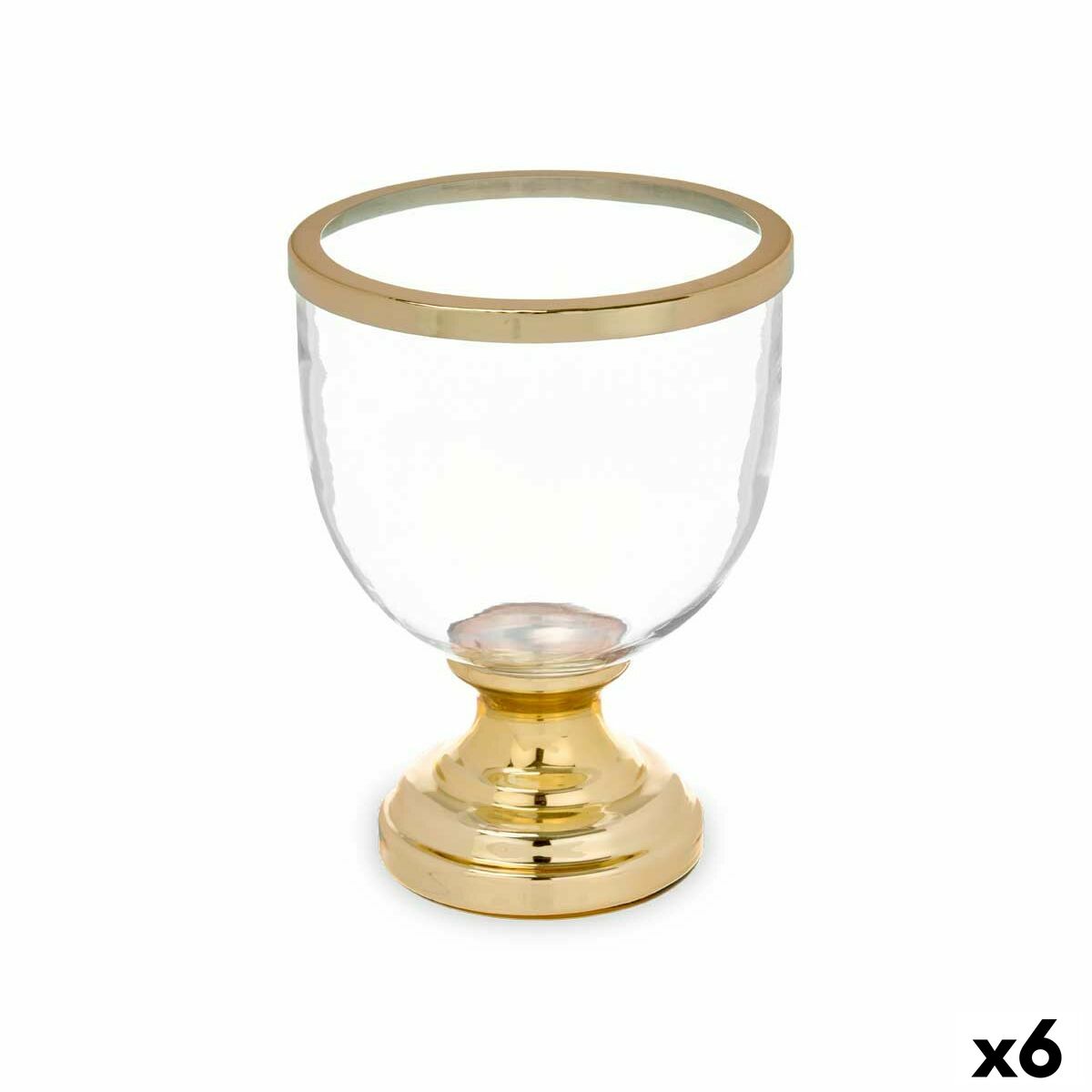 4899888724308 - Kerzenschale Glas Gold Stahl 173 x 235 x 173 cm (6 Stück)