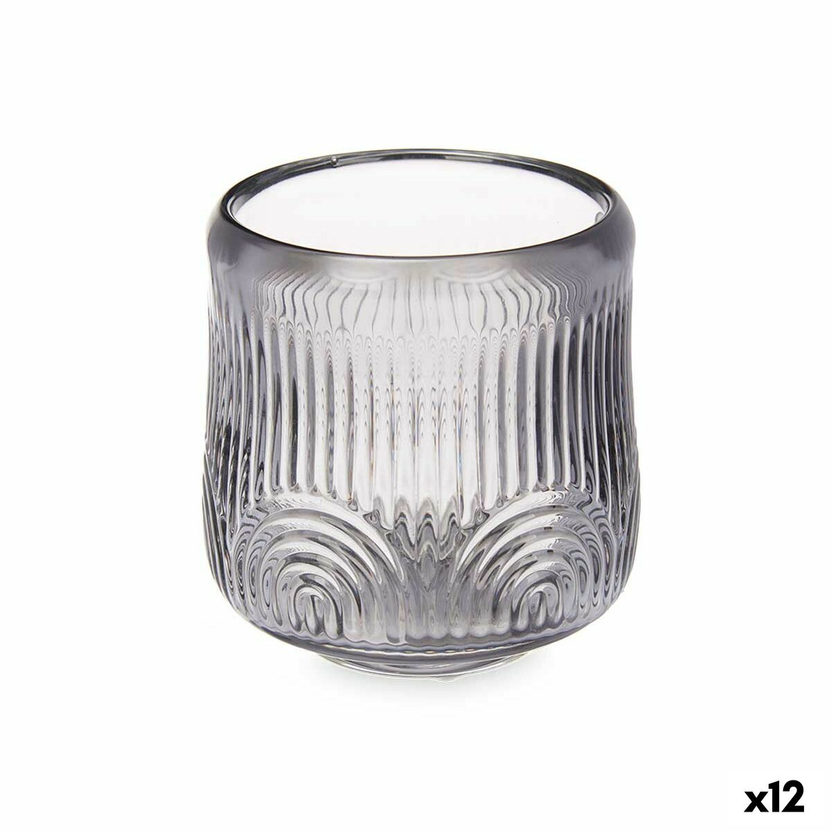 4899888724414 - Kerzenschale Streifen Grau Kristall 9 x 95 x 9 cm (12 Stück) 4899888724414 - Kerzenschale Streifen Grau Kristall 9 x 95 x 9 cm (12 Stück)