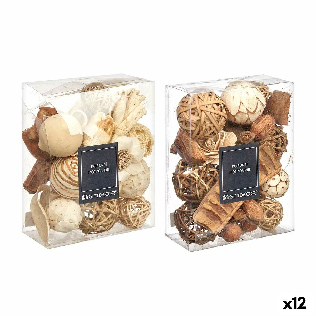 4899888726128 - Dekoratives Potpourri Weiß Braun 16 x 21 x 7 cm (12 Stück)