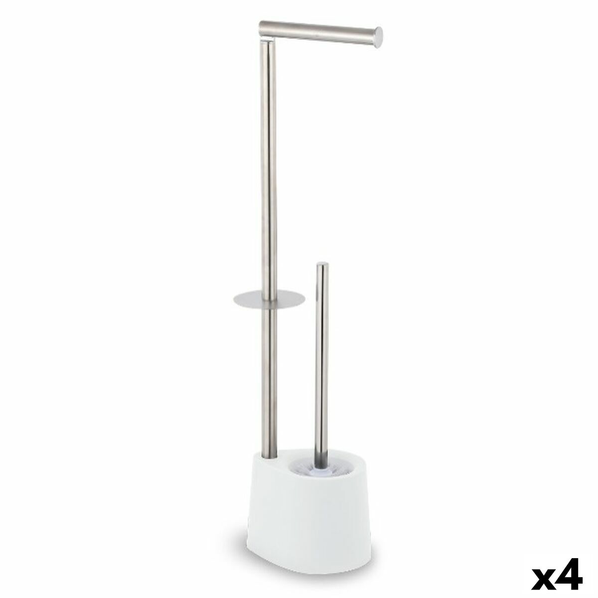4899888726531 - Toilettenpapierhalter mit Bürstenhalterung Stahl 66 x 22 cm (4 Stück) 4899888726531 - Toilettenpapierhalter mit Bürstenhalterung Stahl 66 x 22 cm (4 Stück)