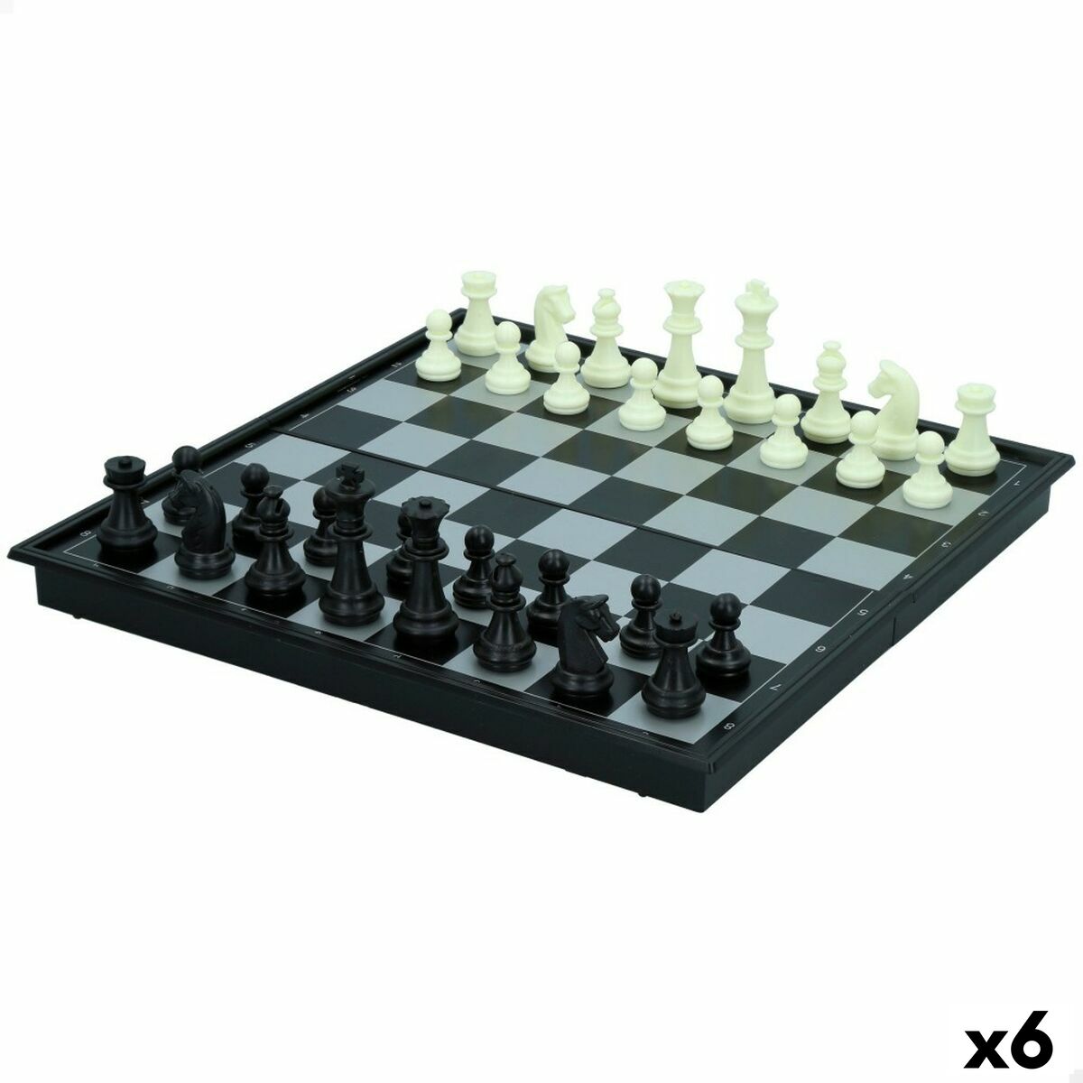 4899888728221 - Schach- und Dame-Brett Kunststoff (6 Stück)