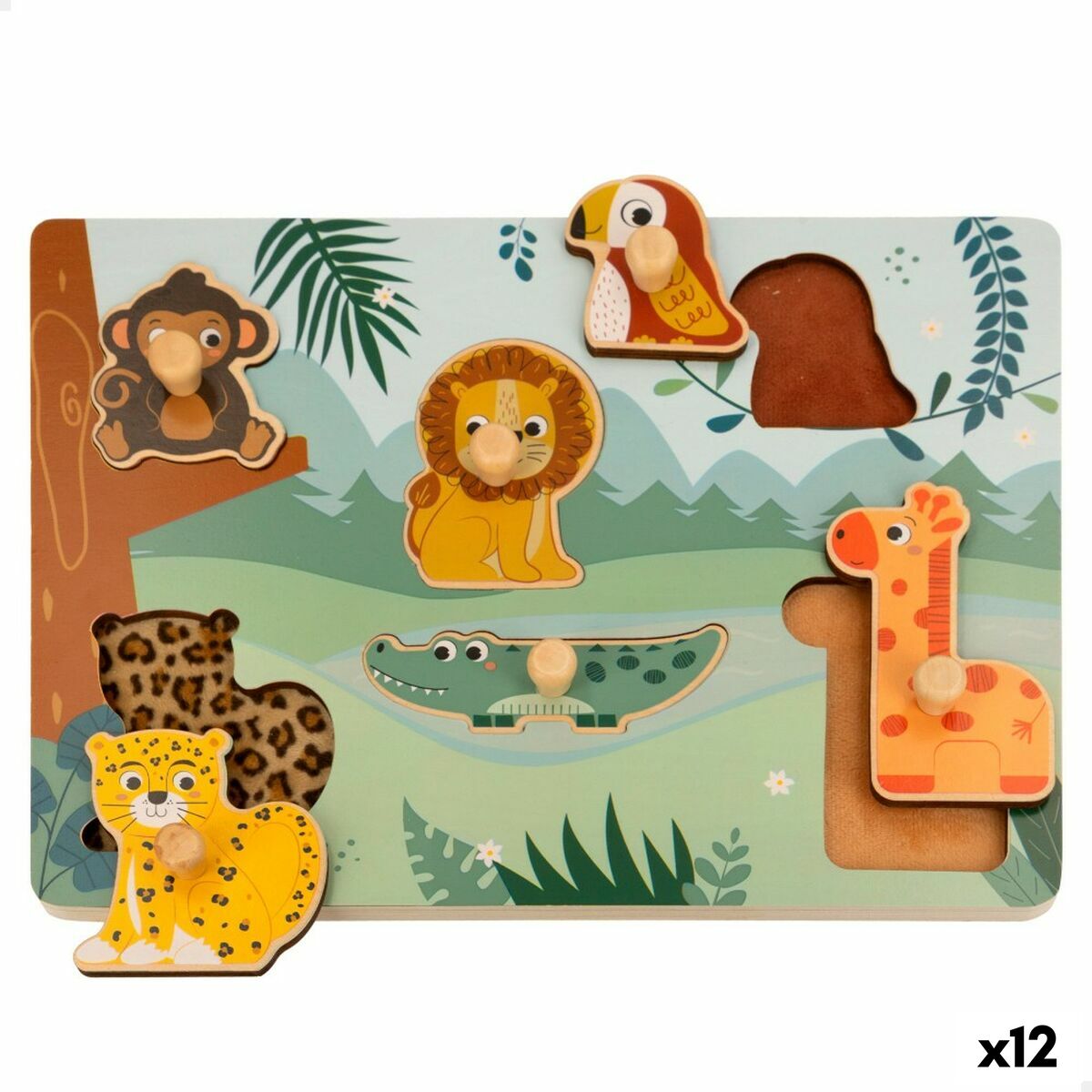 4899888729457 - Kinder Puzzle aus Holz (12 Stück)