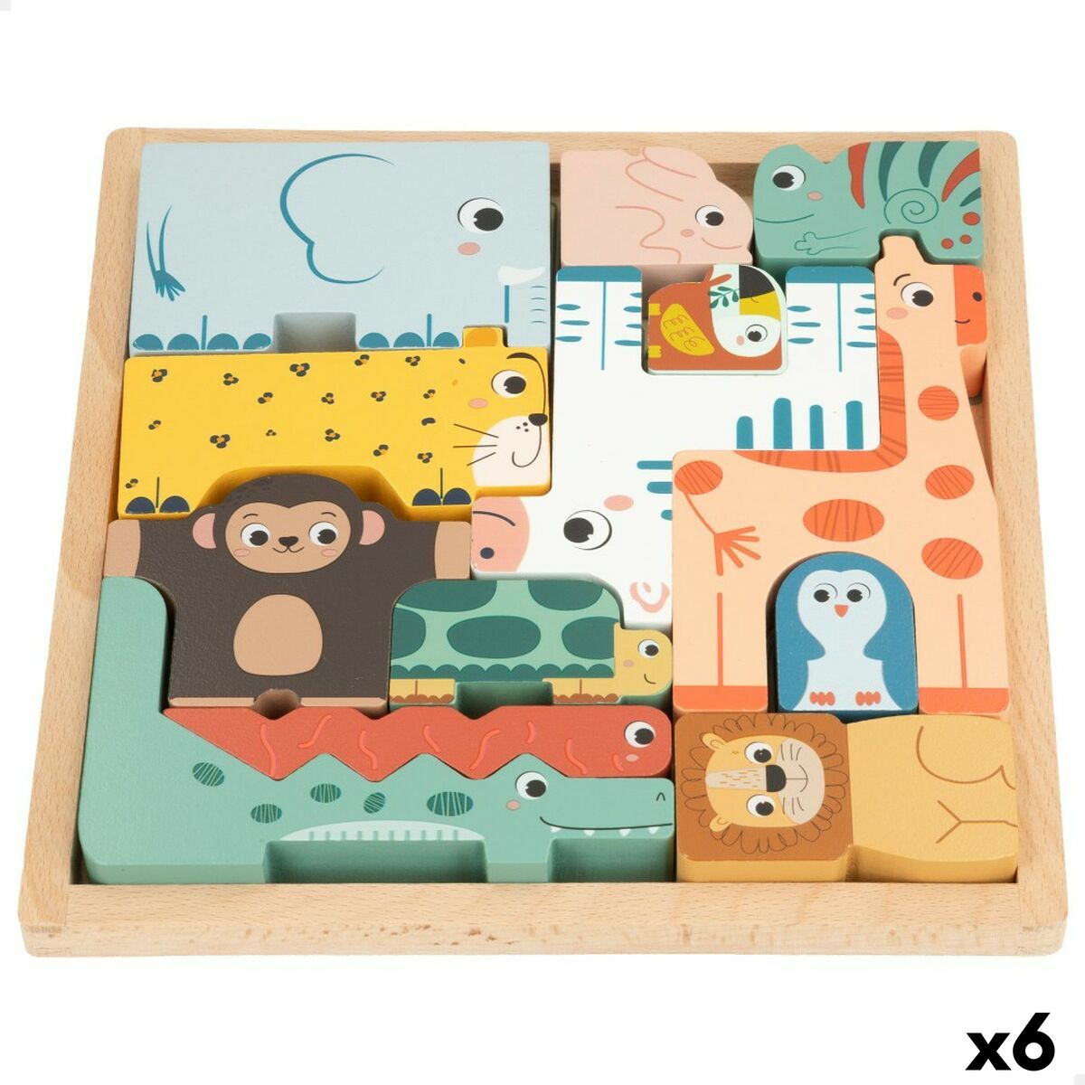 4899888729471 - Kinder Puzzle aus Holz (6 Stück)