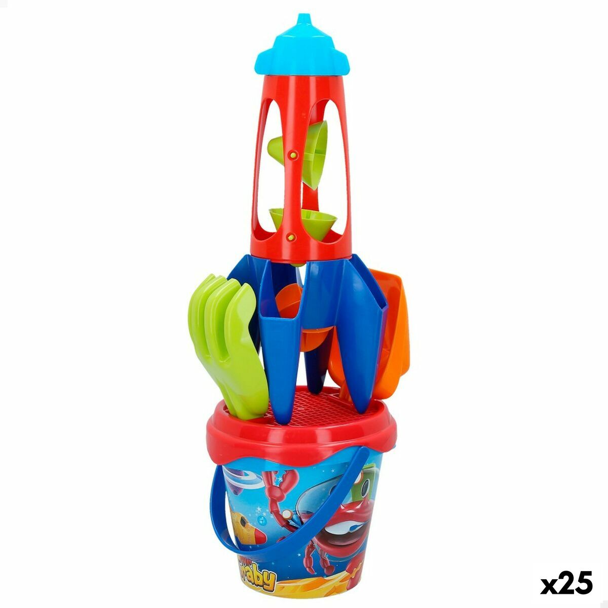 4899888730019 - Strandspielzeug Set Rocket Polypropylen (25 Einheiten)