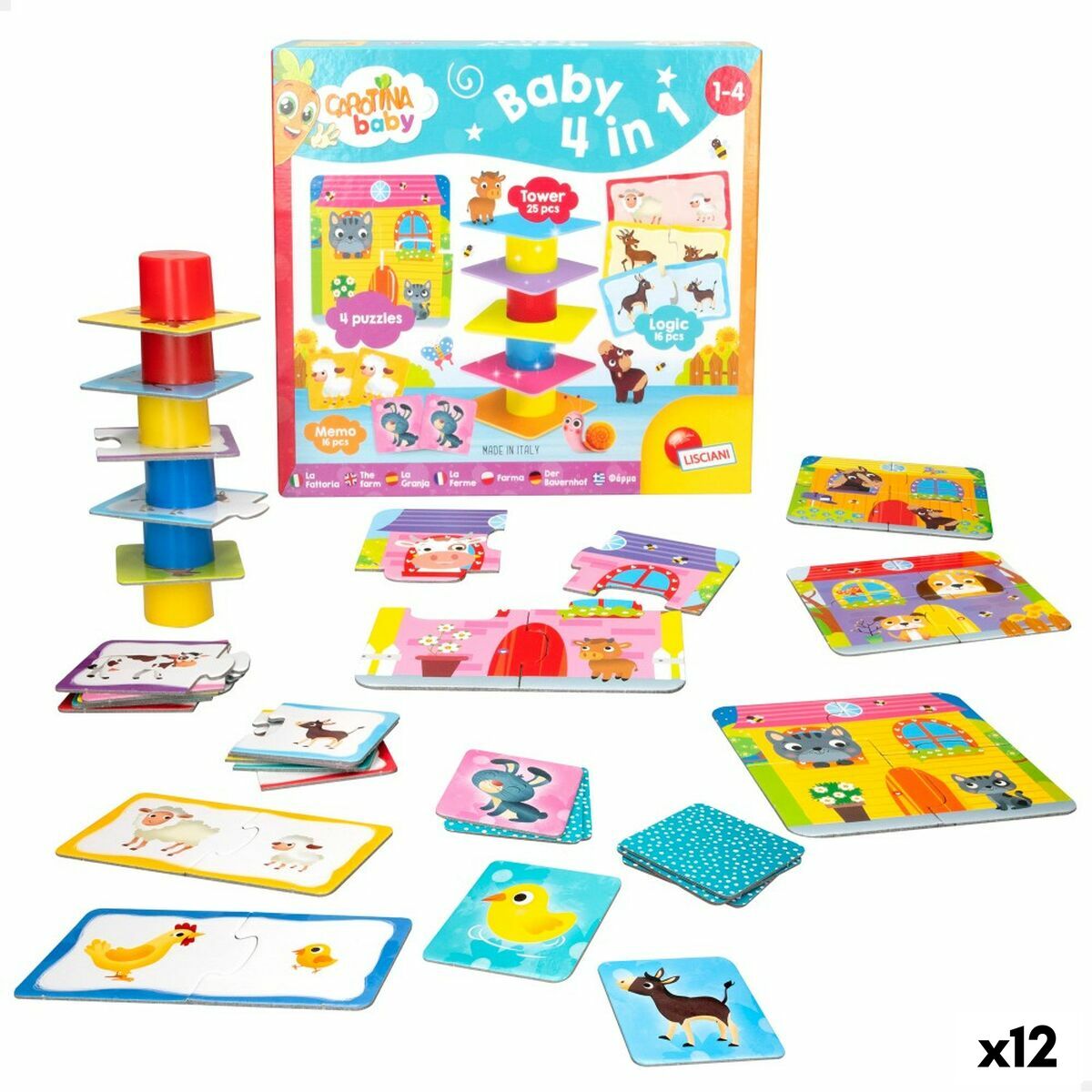 4899888731061 - Puzzle Carotina Baby 16 x 1 x 165 cm Bauernhof 4 in 1