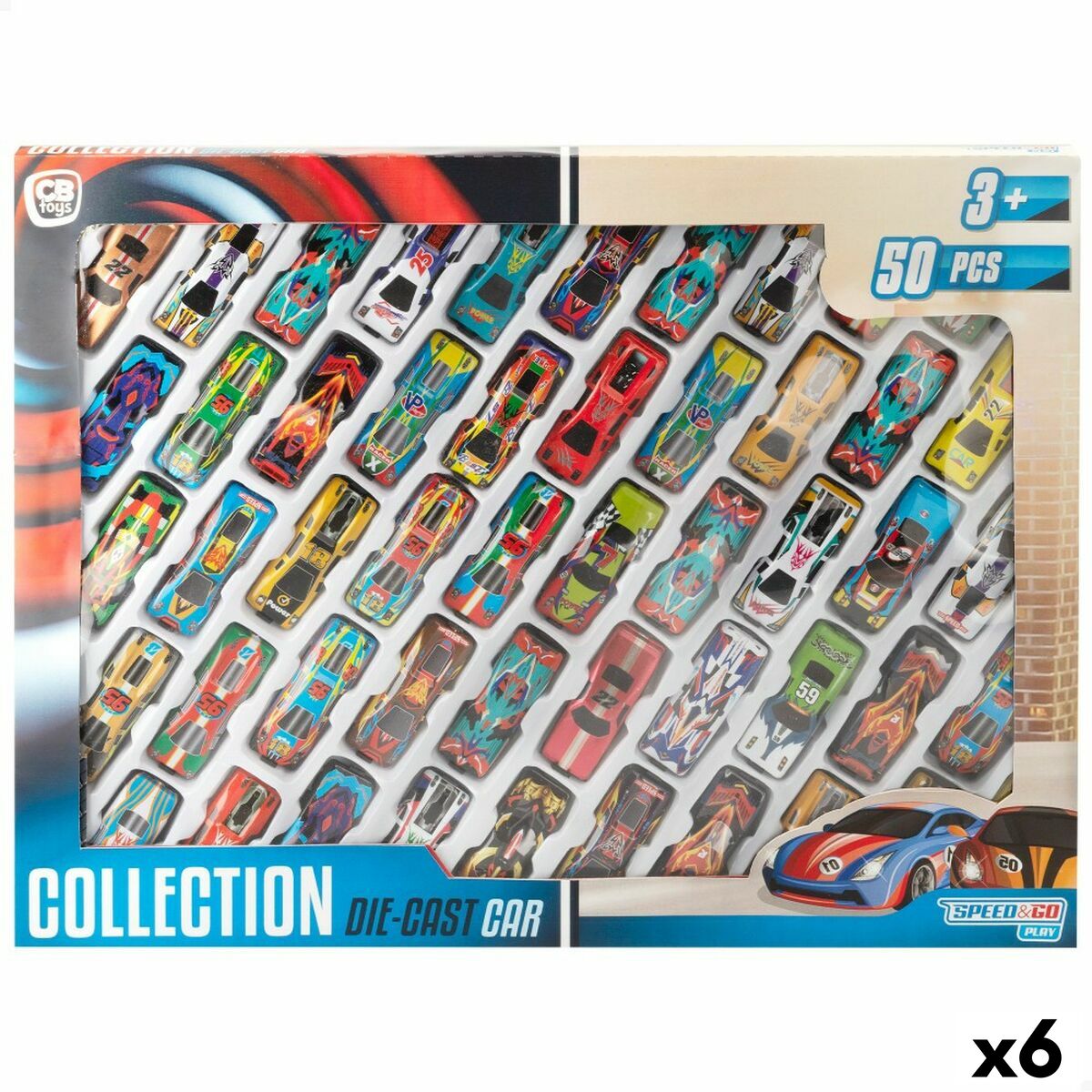 4899888732280 - Spielset Fahrzeuge 75 x 2 x 3 cm (6 Stück)