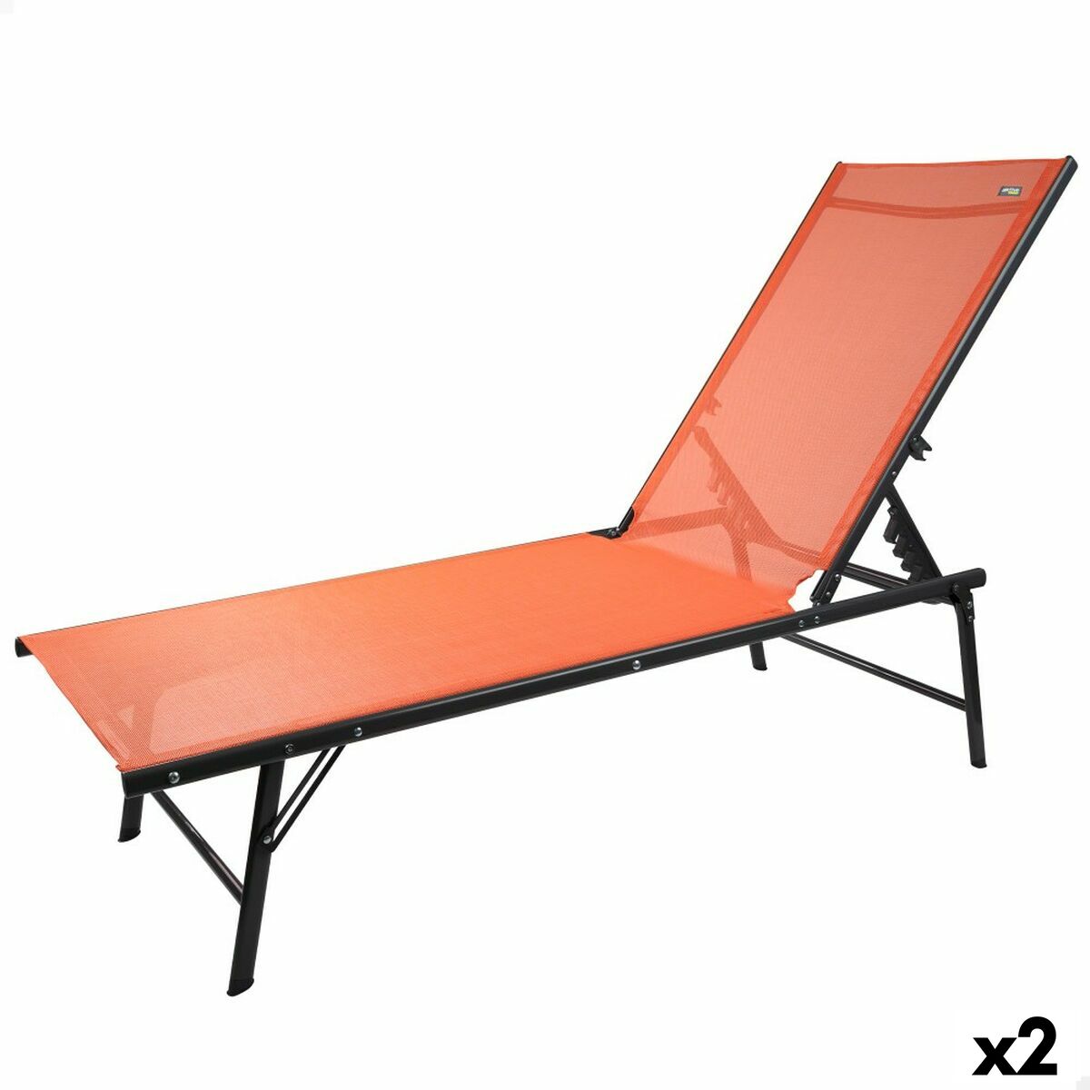 4899888732884 - Liegestuhl Orange 180 x 35 x 49 cm (2 Stück)