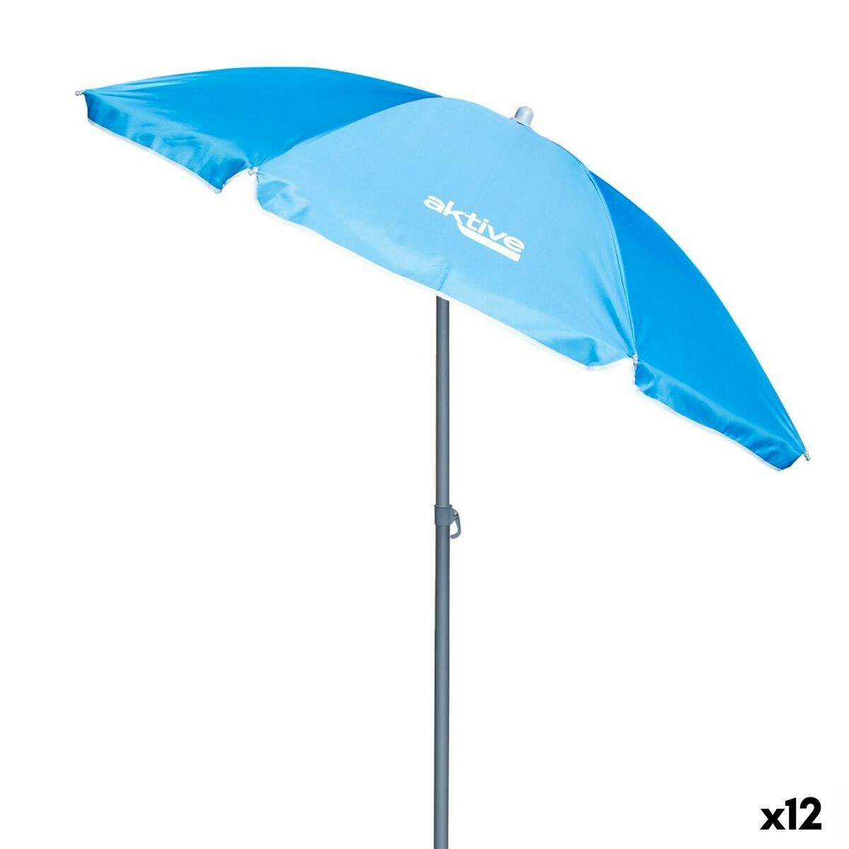 4899888733607 - Sonnenschirm UV50 Ø 180 cm Blau Polyester Aluminium 180 x 1875 x 180 cm (12 Stück)