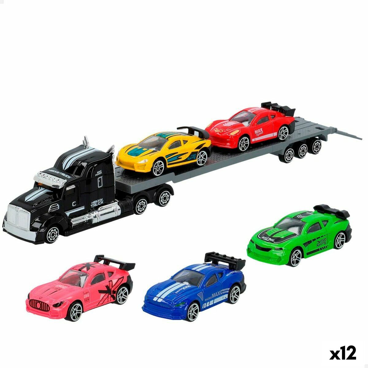 4899888734284 - Truck Carrier and Cars 28 x 5 x 45 cm (12 Units)