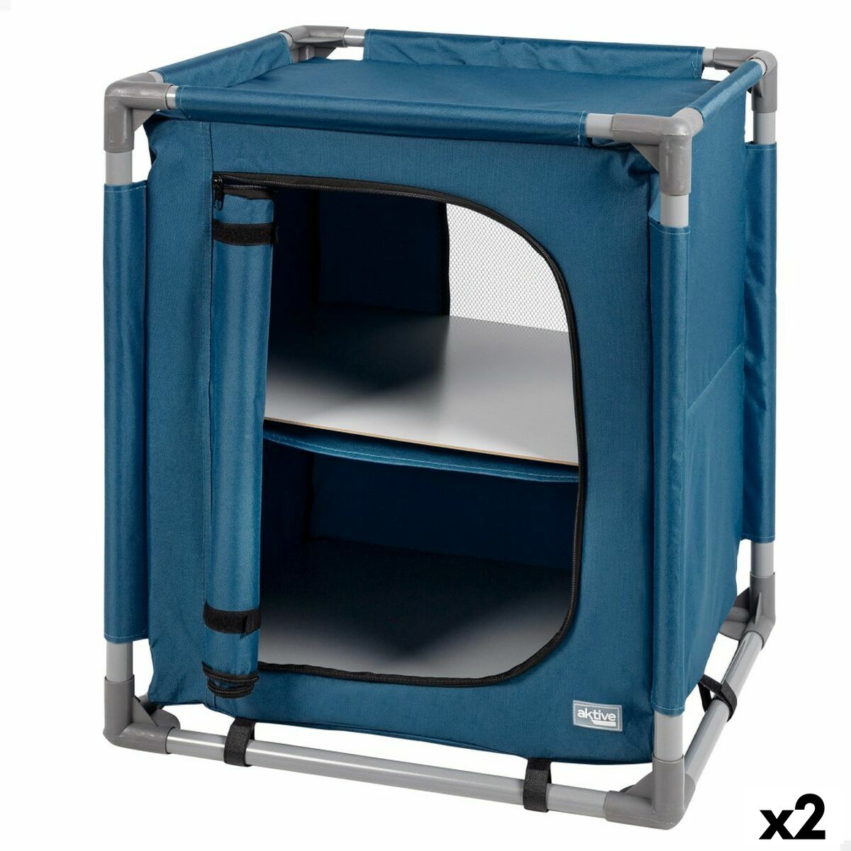 4899888734406 - Campingschrank Blau Biegsam 56 x 66 x 46 cm 2 Stück 4899888734406 - Campingschrank Blau Biegsam 56 x 66 x 46 cm 2 Stück