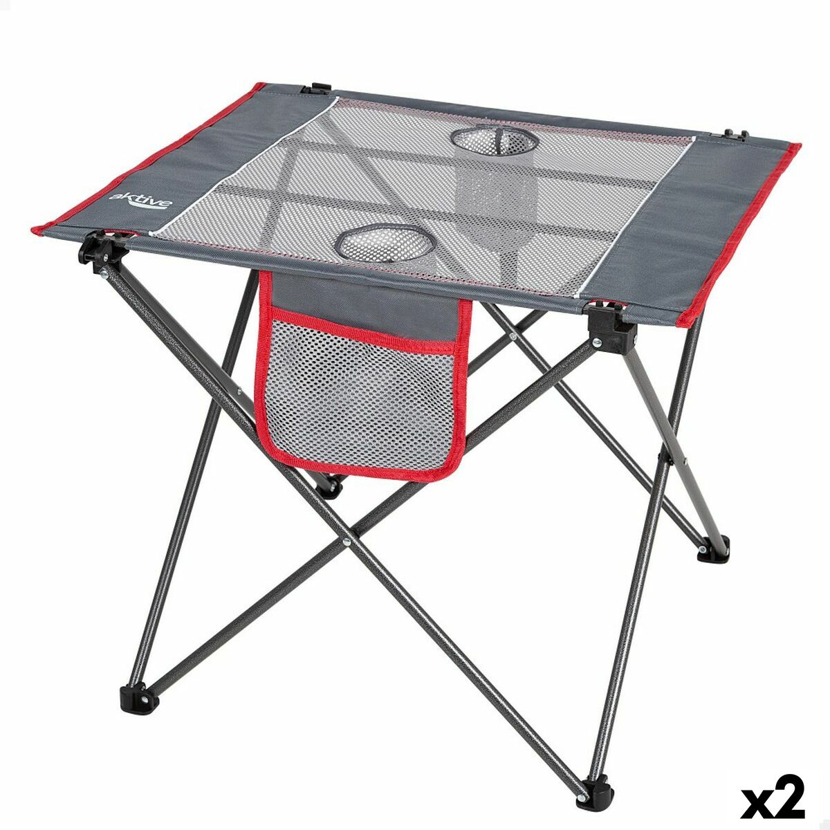 4899888734505 - Table Klapptisch Camping Grau 62 x 50 x 50 cm (2 Stück)