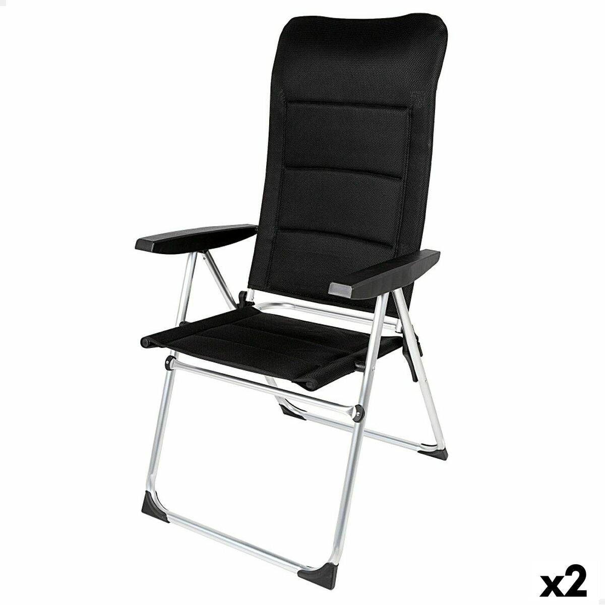 4899888734567 - Strandstuhl Deluxe Foldable Black 49 x 123 x 67 cm (2 Einheiten) 4899888734567 - Strandstuhl Deluxe Foldable Black 49 x 123 x 67 cm (2 Einheiten)