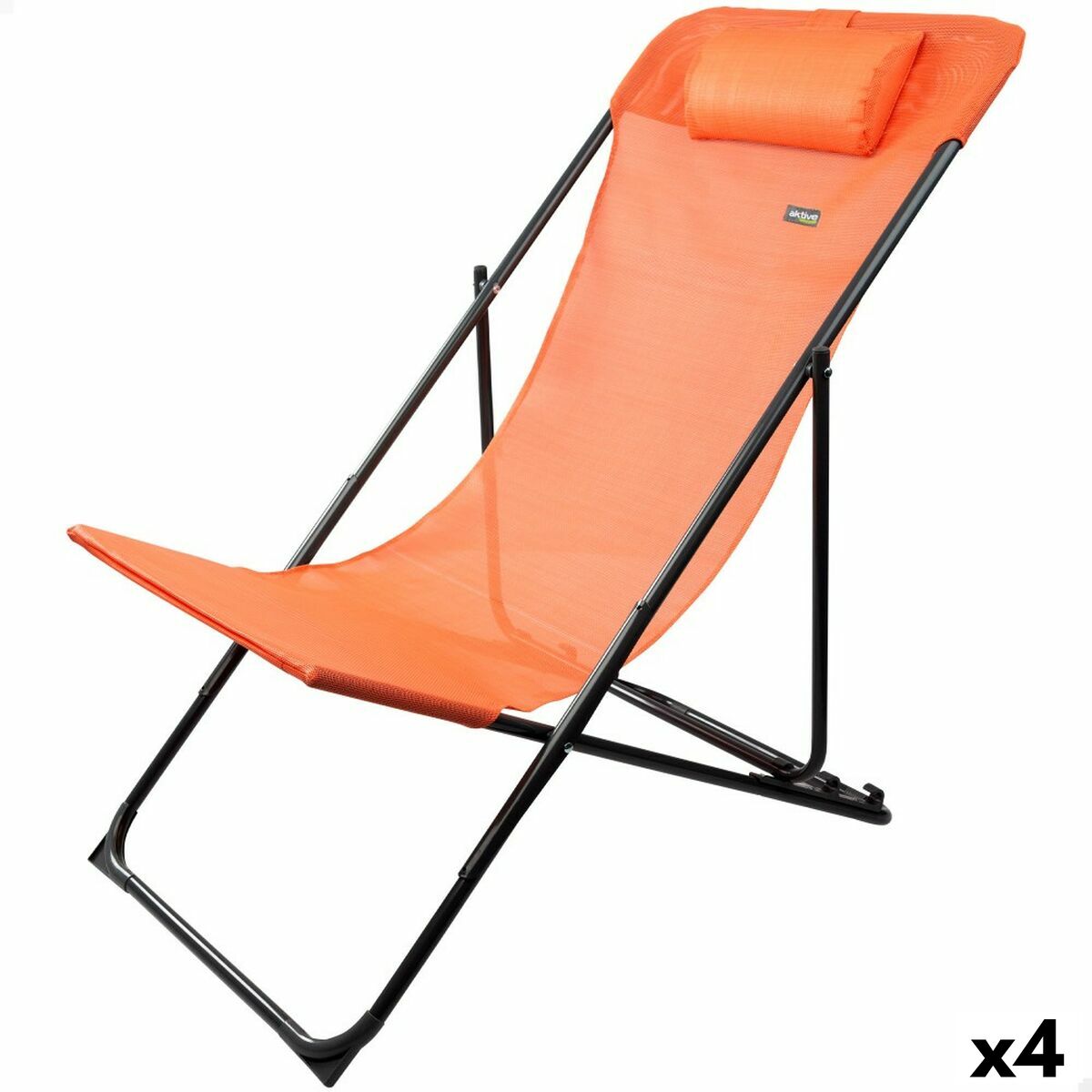 4899888734666 - Liegestuhl Orange 53 x 87 x 78 cm (4 Stück)