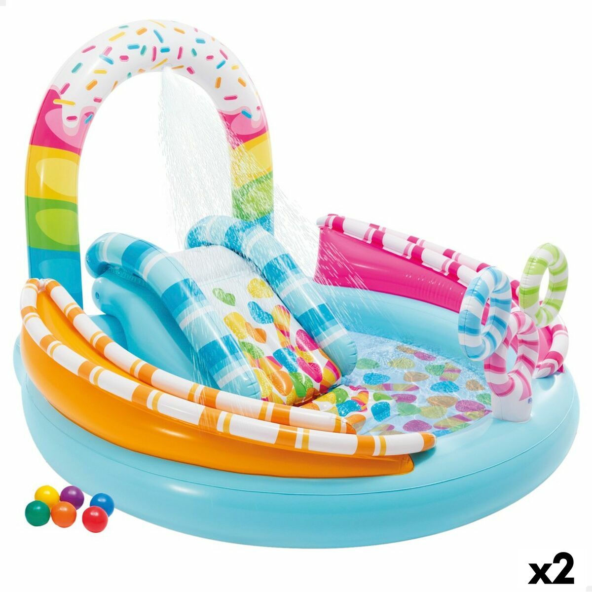4899888735212 - Aufblasbares Planschbecken für Kinder Süßigkeiten 165 L 170 x 122 x 168 cm (2 Stück)