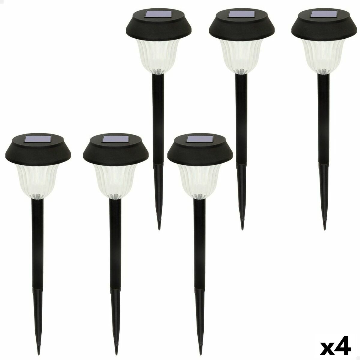 4899888735977 - Set of solar garden lights 6 Pieces Stainless steel Plastic 10 x 38 x 10 cm (4 Units)