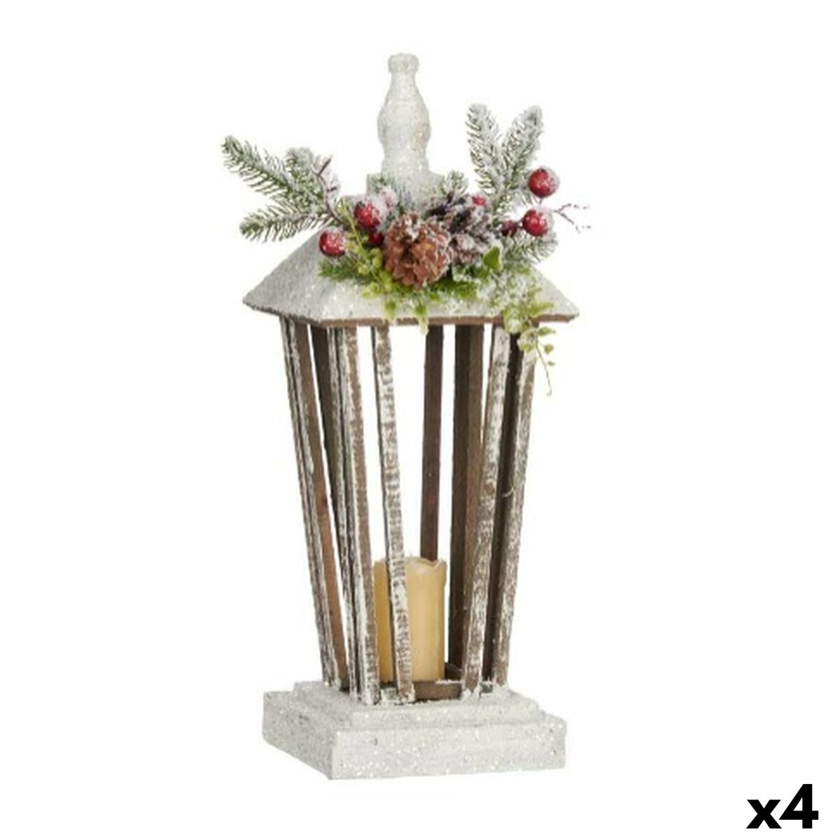 4899888736462 - LED Lantern Weißbraun 16 x 48 x 16 cm (4 Einheiten) 4899888736462 - LED Lantern Weißbraun 16 x 48 x 16 cm (4 Einheiten)