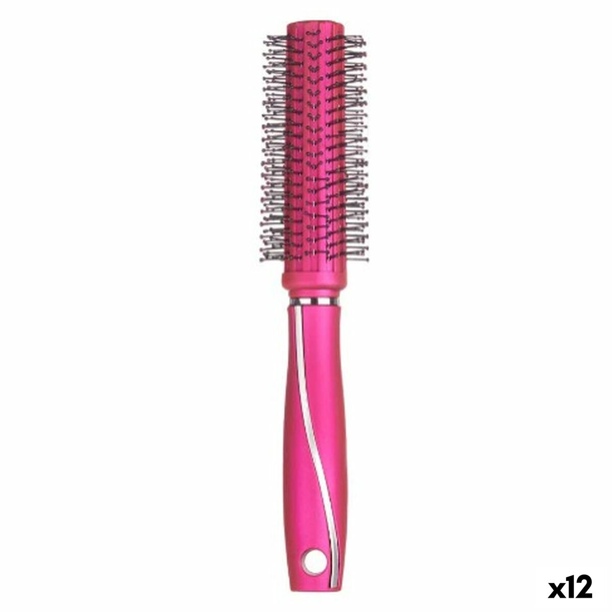 4899888736554 - Runde Bürste 354 Pink Silikon Kunststoff (12 Stück) 4899888736554 - Runde Bürste 354 Pink Silikon Kunststoff (12 Stück)