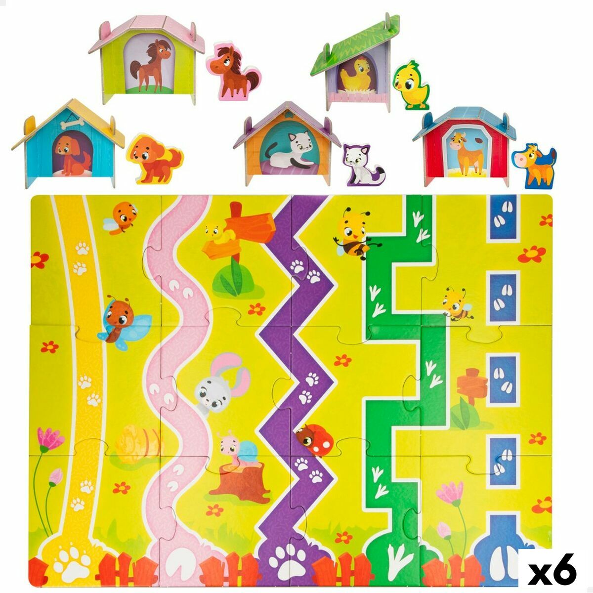 4899888737445 - Kinderpuzzle 48 x 1 x 36 cm Bauernhof 12 Stücke 27 Stücke (6 Stück) 4899888737445 - Kinderpuzzle 48 x 1 x 36 cm Bauernhof 12 Stücke 27 Stücke (6 Stück)