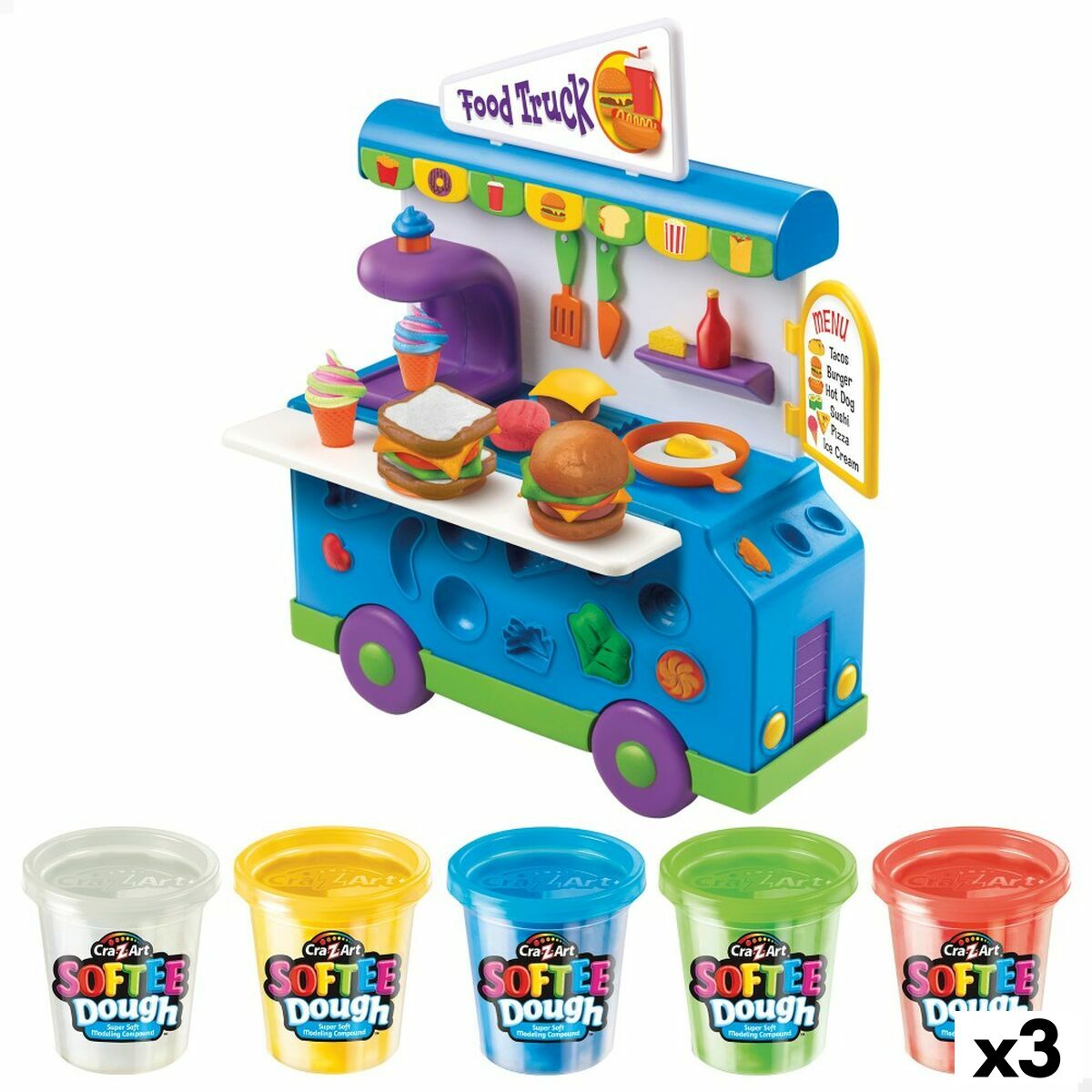 4899888737872 - Modellierung von Clay Game Softhee Food Truck (3 Einheiten)