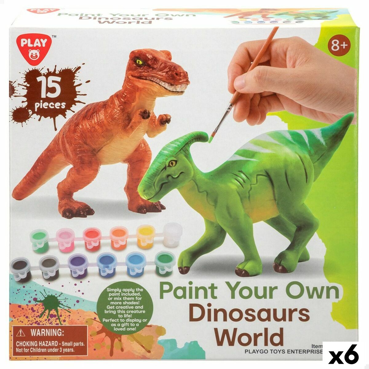 4899888738961 - Set 2 Dinosaurier 15 Stücke 6 Stück 145 x 95 x 5 cm Dinosaurier Zum Malen