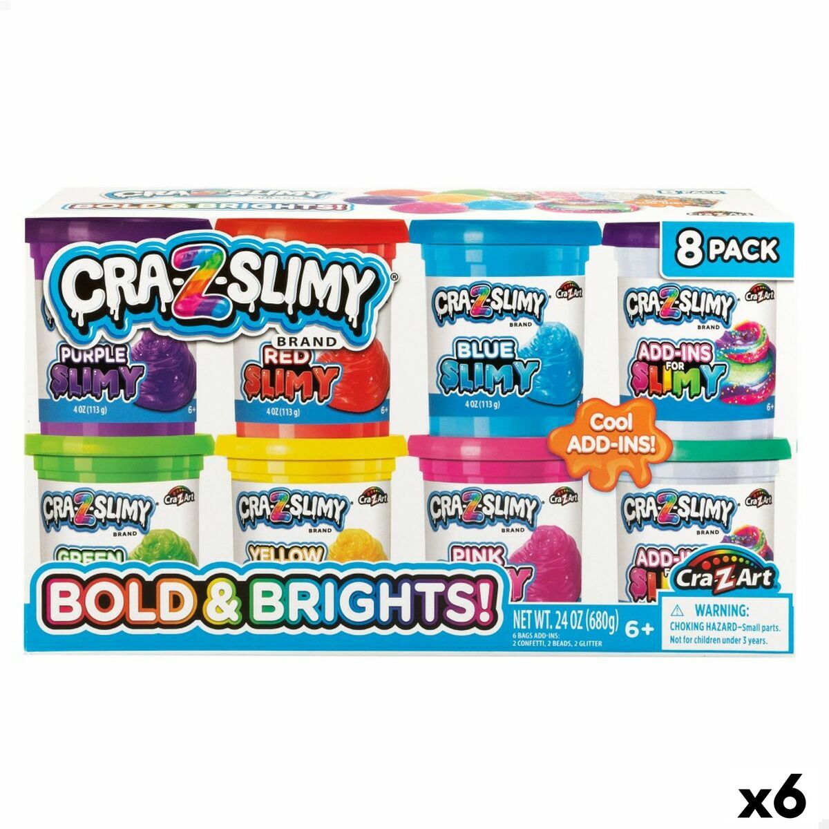 4899888738978 - Modelliermassespiel Bold& Brights (6 Einheiten) Slime