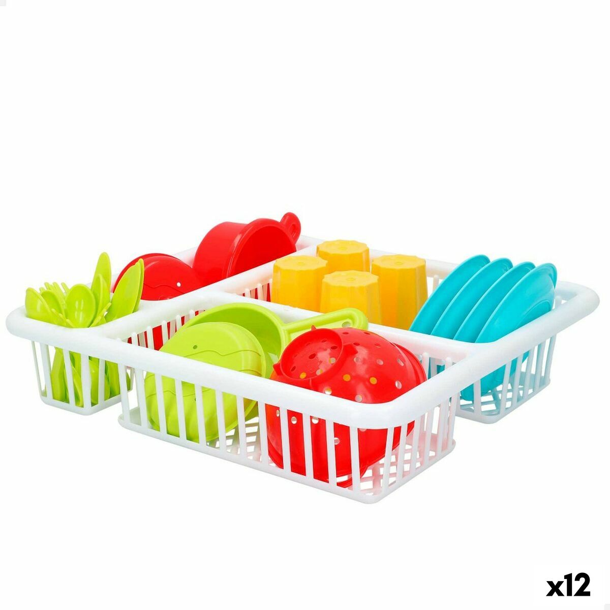 4899888739104 - Kindergeschirr-Set Spielzeug Abtropfer 26 Stücke (12 Stück)