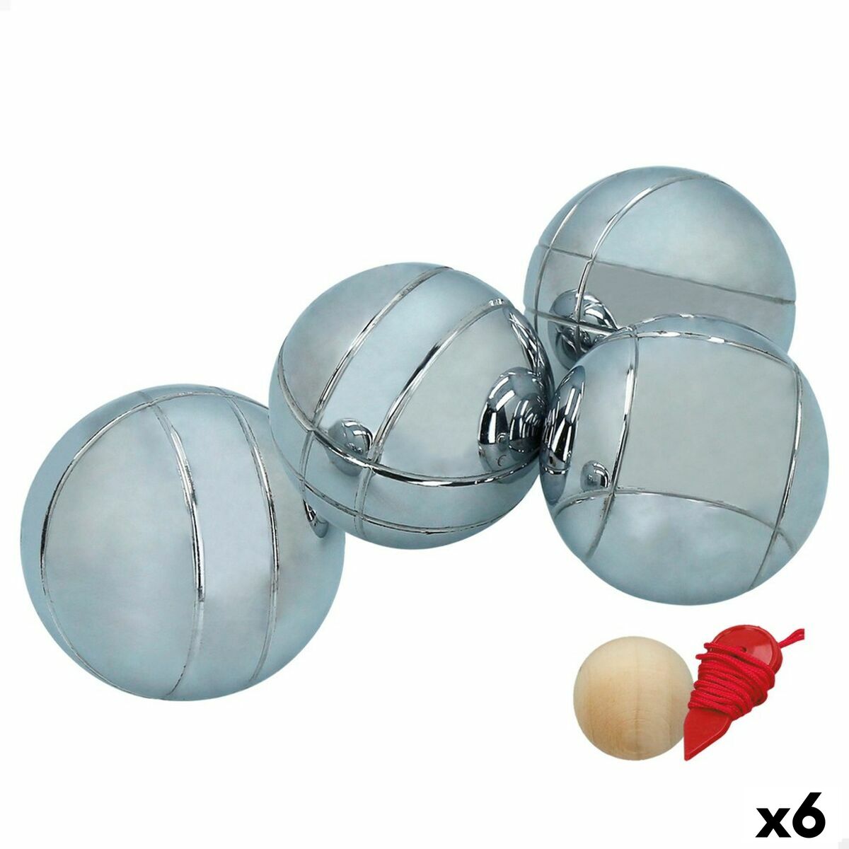 4899888739562 - Boccia-Spielset Metall (6 Stück)
