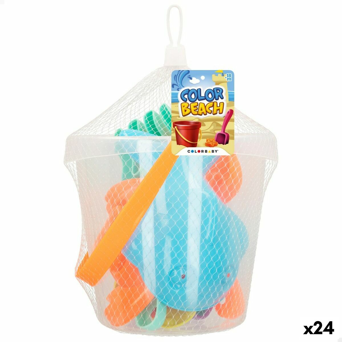 4899888739890 - Strandspielzeuge-Set Ø 18 cm (24 Stück)