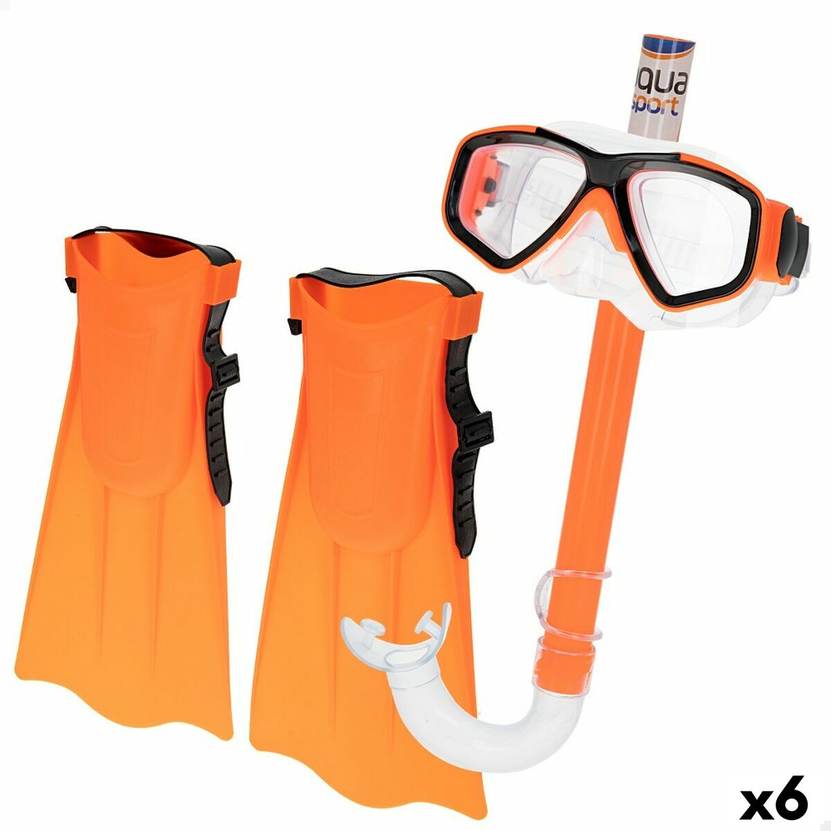 4899888742104 - Tauchbrille mit Schnorchel und Flossen (6 Stück) 4899888742104 - Tauchbrille mit Schnorchel und Flossen (6 Stück)