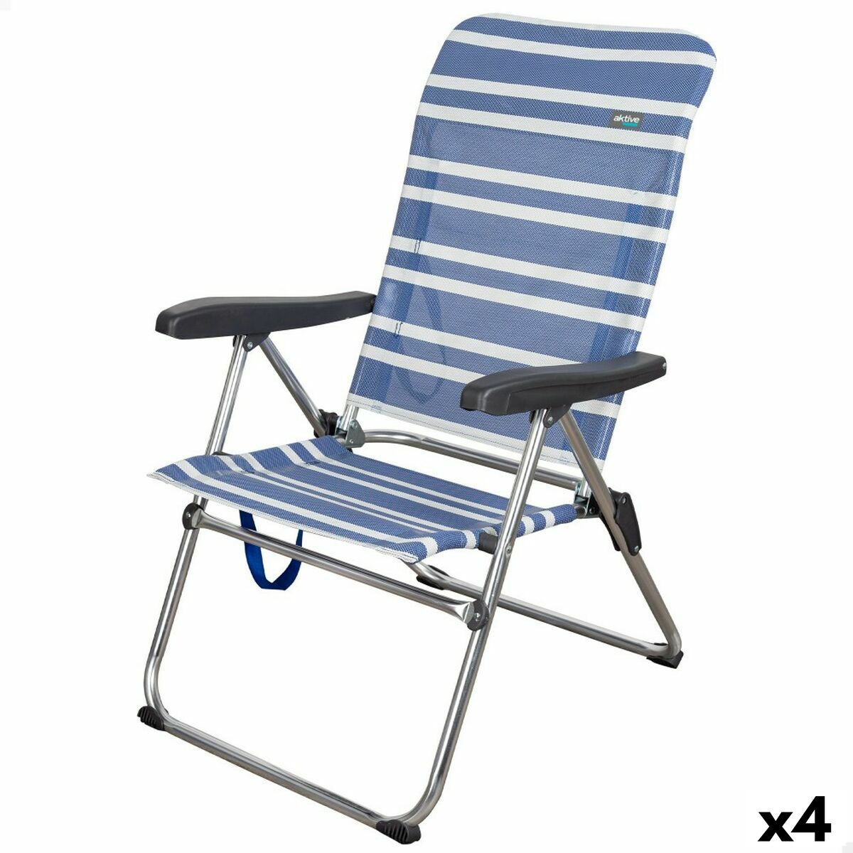 4899888746614 - Strandstuhl Mykonos Blau 47 x 93 x 63 cm (4 Einheiten) 4899888746614 - Strandstuhl Mykonos Blau 47 x 93 x 63 cm (4 Einheiten)