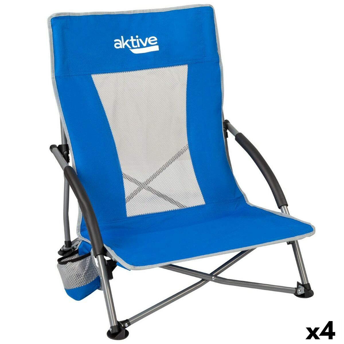 4899888746638 - Strandstuhl Blau 50 x 67 x 51 cm (4 Stück)