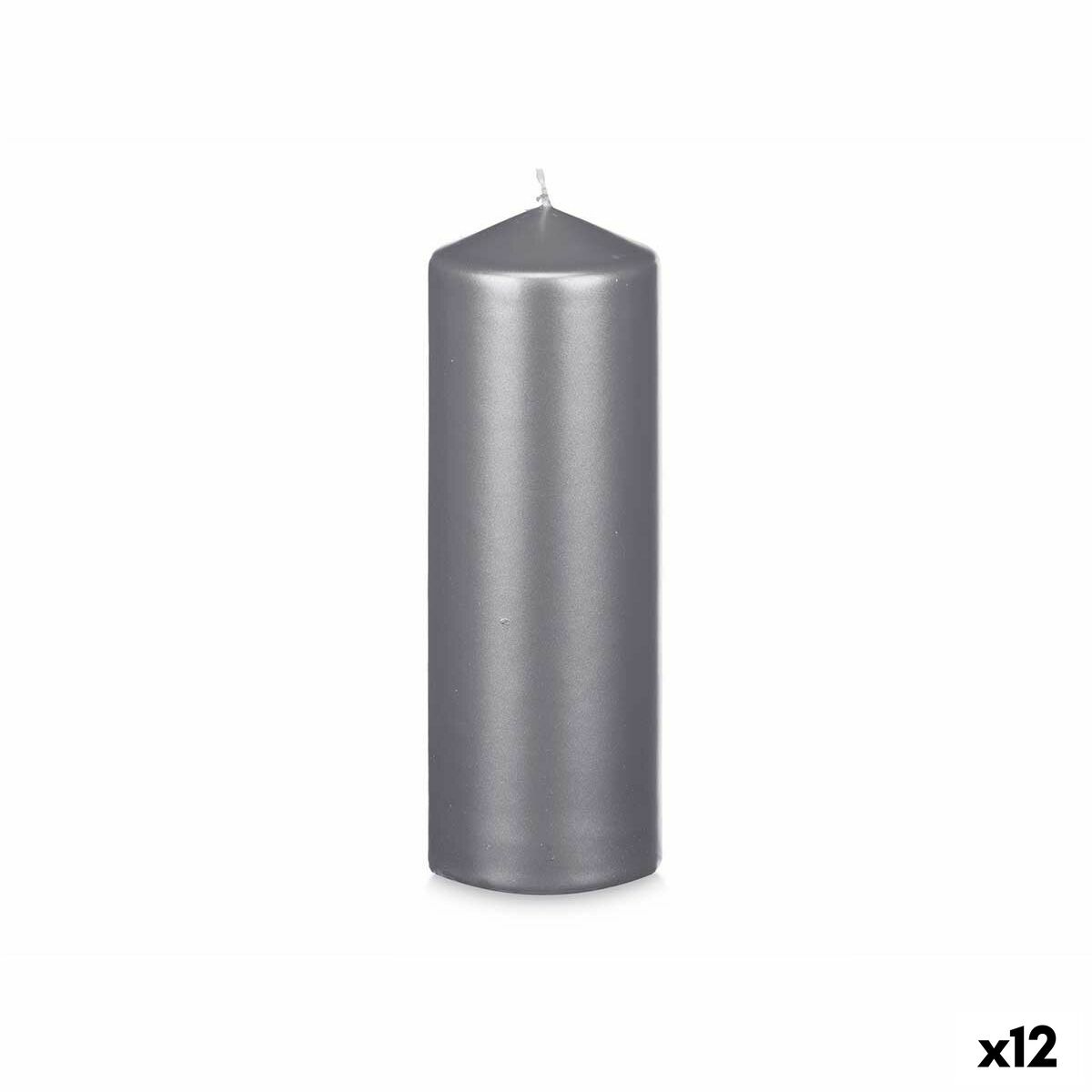 4899888751694 - Kerze 92541 Silberfarben 7 x 20 x 7 cm (12 Stück)